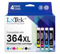 LxTek Tinta 364XL Compatible para HP 364 364XL Pack para HP Photosmart 5520 6520 5510 6510 7510 7520 para HP Deskjet 3070A 3520 para HP Officejet 4620 4622 (Paquete de 4)