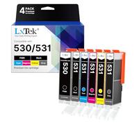 LxTek 530 531 XXL - Cartuchos de Tinta compatibles con Canon TS8750 BK para Canon TS8751 WH PGI530 CLI531 530XXL 531XXL PGI-530PGBK CLI-531 (Pack de 6 Unidades, Gris PGBK Negro, Cian, Magenta y