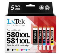 LxTek 580 581 XXL Cartuchos de Tinta Compatible para Canon 580 581 XXL para Pixma TR8550 TS6150 TS8150 TS8250 TS6250 TR7550 TS705 TS8151 TS6151 TS8152 TS9150 TS9155 TS9550