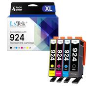 LxTek 924 Cartuchos de Impresora 924 Multipack 924e compatibles con HP 924 Cartuchos para HP Officejet Pro 8132e para Officejet Pro 8122e 9120e 9730e 8124e 8120e 8130e (4 Unidades, sin Chip)