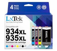 LxTek 934XL 935XL Multipack Compatible para HP 934 935 934 y 935 XL para HP Officejet Pro 6230 para HP Officejet 6820 para HP officejet Pro 6830 Tinta 934xl (Pack de 4)