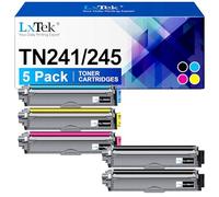 LxTek Cartucho de tóner TN241 TN245 Compatible con Brother TN242 TN246 TN-241 TN-245 para Brother MFC-9332CDW MFC-9142CDN DCP-9022CDW DCP-9020CDW DCP-9017CDW HL-3152CW CDW MFC-911 40CDN (5 Unidades)