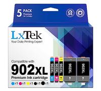 LxTek Cartuchos de tinta compatibles de repuesto para impresoras HP 902 XL 902XL para usar con impresoras Officejet 6978 6954 6962 6968 6975 (5 unidades)