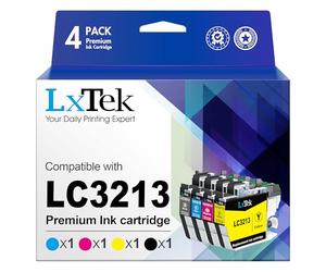 LxTek LC3213 LC3211 - Cartuchos de Tinta compatibles con Brother LC3211 para Brother MFC-J497DW DCP-J572DW MFC-J491DW MFC-J890DW MFC-J895DW DCP-J772DW(Negro, Cian, Magenta y Amarillo, 4 Unidades)