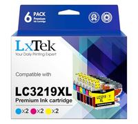 LxTek LC3219XL LC3219 Cartuchos de Impresora LC3217 LC 3219 XL LC 3219XL compatibles con Brother LC3219XL LC 3217 LC-3219XL para Brother MFC-J5330DW MFC-J5730DW MFC-J6930DW (2 Cian, 2 Magenta, 2