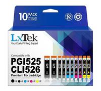 LxTek PGI-525 CLI-526 Cartuchos de Tinta Compatible para Canon 525 526 para Canon MG5350 Cartuchos para Canon PIXMA MG5150 MG5250 IP4850 IP4950 IX6550 MX885 MX715 MG6150 (Pack de 10)