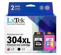 LxTek Remanufacturado Tinta 304XL Negro y Tricolor Compatible para HP 304 XL para HP Envy 5010 5020 5030 5032 Deskjet 2620 2622 2630 2632 2633 2634 3720 3730 3733 3735 3750 3760 3762 3764 (2 Pack)