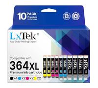 LxTek Tinta 364XL Compatible para HP 364 364XL Pack para HP Photosmart 5520 6520 5510 6510 7510 7520 para HP Deskjet 3070A 3520 para HP Officejet 4620 4622 (Pack de 10)
