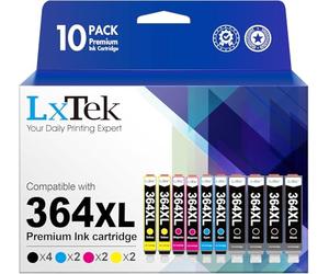 LxTek Tinta 364XL Compatible para HP 364 364XL Pack para HP Photosmart 5520 6520 5510 6510 7510 7520 para HP Deskjet 3070A 3520 para HP Officejet 4620 4622 (Pack de 10)