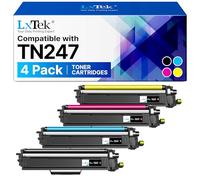 LxTek TN-243CMYK TN247 para Brother TN-243CMYK TN-243BK TN 247 TN 243 BK TN-247BK Compatible para Toner Brother MFC L3750CDW MFC-L3750CDW DCP-L3550CDW Hl-L3210CW DCP L3510CDW (4 Unidades) Paquete de