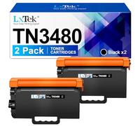 LxTek TN 3480 TN3480 Compatible para Brother TN-3480 Negro Tóner para Brother HL-L5100DN Tóner HL-L5000DN MFC-L5750DW DCP-L5500DN (Negro, 2 Pack)