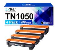 LxTek TN1050 TN-1050 Tóner Compatible para Brother TN1050 TN 1050 Tóner para Brother DCP1610W DCP1510 DCP1612W DCP1512 MFC1910W MFC1810 HL1110 HL1210W HL1212W HL1112 HL-1210W (4 Negro)
