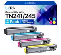 LxTek TN241 TN245 Tóner Compatible con Brother TN-241 TN-245 para Brother MFC 9332CDW Toner MFC-9142CDN DCP-9022CDW HL-3142CW HL-3152CDW (4 Unidades)