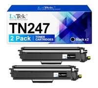 LxTek TN247 TN-247BK Cartucho de tóner Compatible para Brother TN-243CMYK TN-243 TN243 TN-247 para tóner Brother MFC-L3750CDW MFC-L3770CDW MFC-L3710CW para DCP-L3550CDW DCP-L3510CDW HL-L32210CW (2