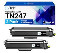 LxTek TN247 TN-247BK Cartucho de tóner Compatible para Brother TN-243CMYK TN-243 TN243 TN-247 para tóner Brother MFC-L3750CDW MFC-L3770CDW MFC-L3710CW para DCP-L3550CDW DCP-L3510CDW HL-L32210CW (2