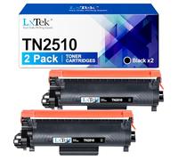 LxTek TN2510 - Cartuchos de tóner compatibles con Brother TN-2510 TN 2510 para Brother MFC-L2800DW HL-L2400DWE MFC-L2835DW HL-L2445DW MFC-L2860DWE MFC-L2827DW DCP-L2665DW DCP-L2660DW (Negro, 2