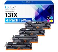 LxTek Tóner 131X 131A Compatible con HP CF210X CF211X CF212X CF213X Tóner para HP Laserjet 200 Color MFP M276nw para Impresora HP M276n M251n M251nw M276 M251 (Pack de 4, Negro, Cian, Amarillo,