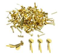 Lxtness 100 Piezas Mini Brads,8 X 16 mm Encuadernadores Redondos de Metal,Sujetadores de Papel para Scrapbooking, Decoración Arte DIY Proyectos