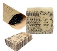 Lxtness Bolsas de papel, 100 unidades, color marrón, 8 x 12 cm, para guardar semillas, mini bolsas de papel kraft para rellenar, bolsas de regalo, dulces, dulces, calendario de Adviento