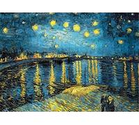 LXTONG Van Gogh - Kit de pintura de diamantes de cielo estrellado 5D, juego de pintura de diamantes redondos completos de noche estrellada, arte de gemas Van Gogh, pintura de diamantes para