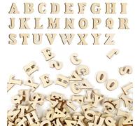 LXUEJIE 208 Piezas de Letras de Madera Pequeñas, 15mm Letras Decorativas de Madera Letras de Madera para Manualidades Letras Decorativas Mayúsculas A-Z para Artesanía DIY Educación Infantil