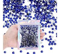 LXUEJIE 3000 piezas de diamantes de imitación de resina de 4 mm, diamantes de imitación brillantes con fondo plano, adornos de lentejuelas brillantes para zapatos, ropa, tazas, botellas, maquillaje y