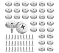 LXUEJIE Pies de goma para tabla de cortar, transparentes, antideslizantes, con tornillos de acero inoxidable, patas redondas para tablas de cortar, almohadillas para muebles y utensilios de cocina (30