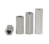 LXURY 5 uds M3/M4 Longitud 5-25mm 304 Acero Inoxidable Hexagonal extensión Varilla Larga Tuerca de Acoplamiento Conector Tuerca Tubular (Color : 5pcs M4x7, Size : 20mm)
