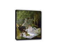 LXURY Cuadros ImpresionistaLe Déjeuner sur l'herbe Impresiones de Arte Famoso Cuadro en lienzo Obra de Arte Moderna para Sala de Estar 50x60cm Negro Enmarcado