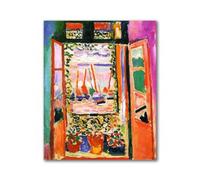 LXURY Famosa Cuadros sobre lienzo-Ventana abierta en Collioure-Impresiones en lienzo Obras de arte Reproducción clásica-Póster para sala de estar Decoración del hogar 30x38cm Sin marco