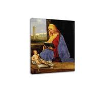 LXURY Famosa Cuadros sobre lienzo-Virgen y el Niño con vista de Venecia-Impresiones en lienzo Obras de arte Reproducción clásica-Póster para sala de estar Decoración del hogar 50x65cm Enmarcada