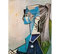 LXURY Famosos carteles de Pablo Picasso《Retrato de Sylvette David en silla verde》Lienzo Pintura y grabados Arte Pared Cuadro Decoración Moderna del Hogar 50x70cm Sin marco