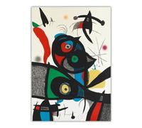 LXURY Joan Miro Posters《Oda a Joan Miró: lámina 3》Cuadro en Lienzo Joan Miró Impresiones Arte de Pared Minimalista Moderno para la decoración del hogar de la habitación Cuadro 50x70cmx1 Sin Marco