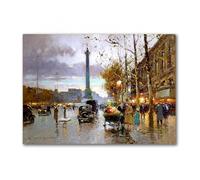 LXURY Poeta parisino de la pintura.Porte St. Denis.Reproducción de pinturas famosas.Arte de pared en lienzo.Cuadro postimpresionista para decoración del hogar 50x70cm Sin marco