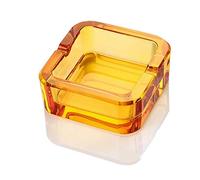 Lxuwbd Cenicero, cenicero de cristal (amarillo, grande)