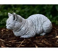 LXVTDT Escultura de Gato de hormigón para el hogar y el jardín Decoración de Gato durmiendo Adorno de Cemento de jardín Figura de Gatito de Piedra Regalo para los Amantes de los Gatos Estatua al ai