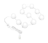 LXWalibrex 10 pezzi di lampadina a LED colorata USB 3 per specchio trucco, lampadina a LED per specchio con luminosità regolabile e nastro adesivo, luce delicata e confortevole per la