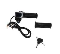 LXWalibrex 24V Half - Twist Throttle Grip for Electric and Scooters, LED Power Indicator, Ergonomic Anti - Slip Design, Waterproof ABS Construction, Includes 2 Keys