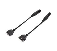 LXWalibrex Cable XLR3 a RJ45, 2 piezas, cable de red de 3 pines hembra XLR a RJ45 para tira LED DMX512 y estudio de grabación, adaptador de señal plug and play con cubierta de PVC