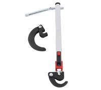 LXWalibrex Llave telescópica para lavabos, herramienta para grifos de fregadero con mordazas giratorias de 180 grados, tamaño de mordaza ajustable de 0,39 a 1,25 pulgadas y alcance