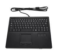 LXWalibrex Teclado con cable de pie de tijera de 10 pulgadas con panel táctil, teclado de computadora USB con panel táctil, teclado de control táctil preciso para Mac, Linux, Unix