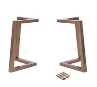 LXWKAI Patas de Mesa de Metal Grueso, Patas de Apoyo Ajustables, Antideslizantes y estables, Patas de Repuesto de Hierro Duradero, diseño único, Varios tamaños, Dorado, 45 cm
