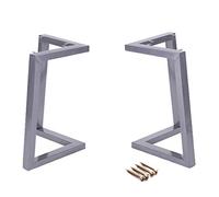 LXWKAI Patas de Mesa de Metal Grueso, Patas de Apoyo Ajustables, Antideslizantes y estables, Patas de Repuesto de Hierro Duradero, diseño único, Varios tamaños, Plateado, 70 cm