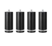 LXWKAI Patas de Metal Ajustables para Muebles, sofá, Mesa, Armario, Armario de baño, Mesa de Centro, Cama, con Rosca M10 (25 cm, 9,8 Pulgadas), Color Negro, Paquete de 4