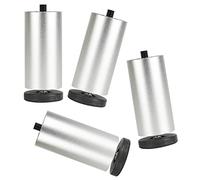 LXWKAI Patas de Metal para Muebles, Patas Ajustables para sofá, Patas de aleación de Aluminio, Patas para Mesa de Centro, m8, Patas de Cama Modernas, 13 tamaños, 4 Piezas, Plateadas, 20 cm/8 Pulgadas