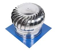 LXWKAI Tapa de ventilación giratoria de acero inoxidable 304 para techo, ventilación de turbina impulsada por el viento, fácil de instalar, impermeable, salida de aire redonda para chimenea y granja