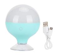 Lxwraptorial Bombilla de luz LED para maquillaje, bombilla recargable con base de ventosa, luz blanca cálida y ajustable, bombilla con atenuación continua para espejo, ideal para (verde lima)