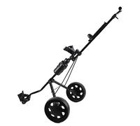 Lxwraptorial Carrito de Golf Plegable, Carrito de Empuje y tracción de 2 Ruedas, Carrito de Golf Ligero de Metal con Ruedas silenciosas Desmontables para Equipos de Campo de Golf, soporta hasta