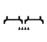 Lxwraptorial Soporte de timón para Puente RC, de aleación de Aluminio, Ligero y Resistente al Desgaste, Pieza de Repuesto para Coche RC Unimog con componentes de plástico Que mejoran la (Negra)