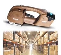 Lxwyq Flejadora automática para flejes de PP/Pet de 12~19 mm, máquina flejadora de empaque eléctrica con batería de 6000 mAh, Herramientas de flejado portátiles para fábrica, almacén